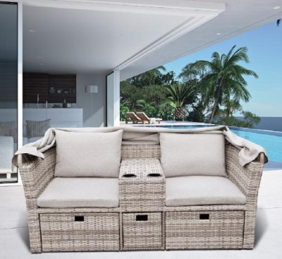 Комплект мебели AFINA плетеной из иск. ротанга AFM-330G Grey