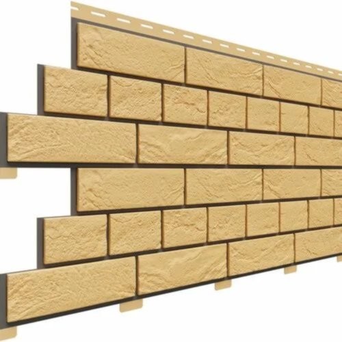 Фасадная панель Доломит Кирпич Славянка Желтый купить в Шуе