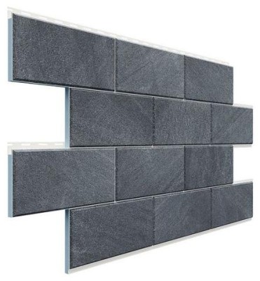 Фасадная термопанель Доломит Дагестанский камень Графит