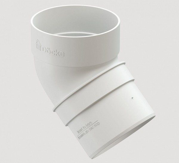 Колено 45˚ПВХ Docke STANDART пломбир купить в Шуе Колено 45˚ПВХ Docke STANDART пломбир купить в Шуе