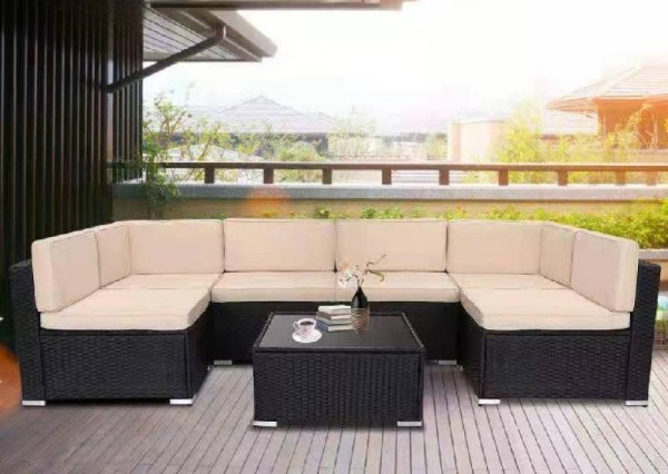 Диван-Трансформер AFINA модульный плетеный из иск. ротанга YR822_Black/Beige купить в Шуе Диван-Трансформер AFINA модульный плетеный из иск. ротанга YR822_Black/Beige купить в Шуе