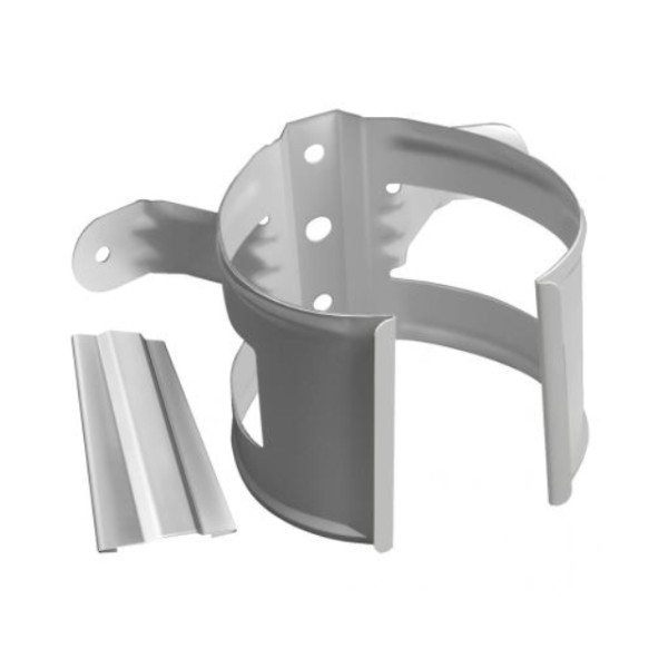 Водосток Grand Line 150x100 – Хомут трубы (на дерево) RAL 9003 купить в Шуе