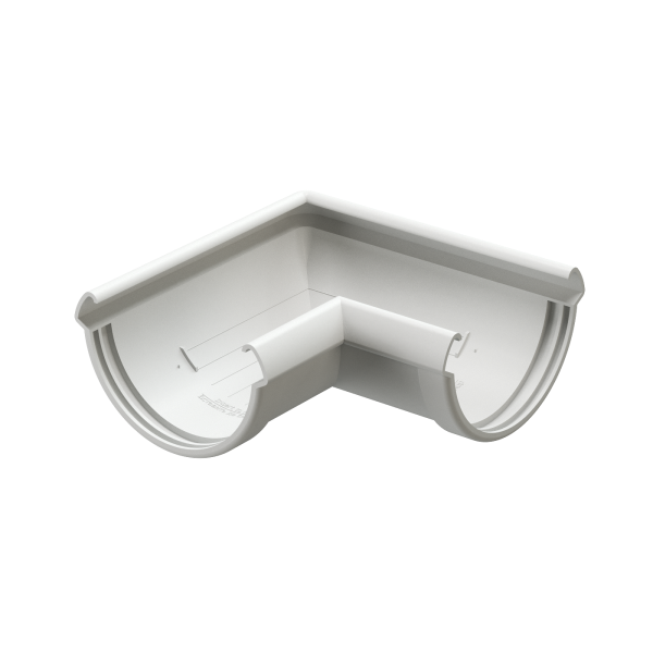 Угол желоба 90° Docke Lux ПВХ Пломбир купить в Шуе