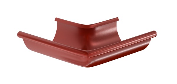 Водосток Aquasistem, система 125x90 - Угол желоба, наружный 90° RR 29 Бургундский купить в Шуе