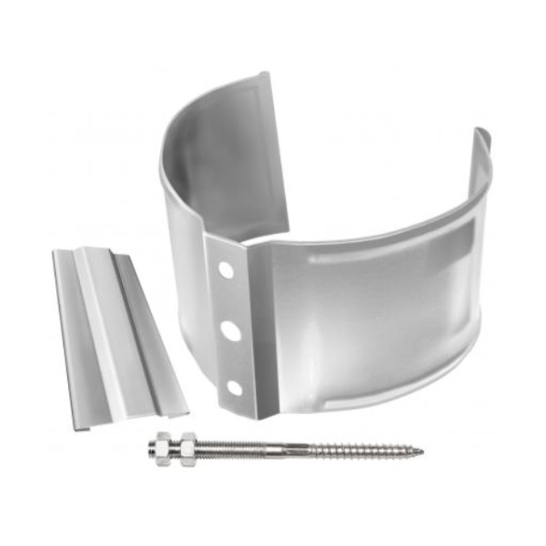 Водосток Grand Line 150x100 – Хомут трубы (на кирпич) RAL 9003 купить в Шуе