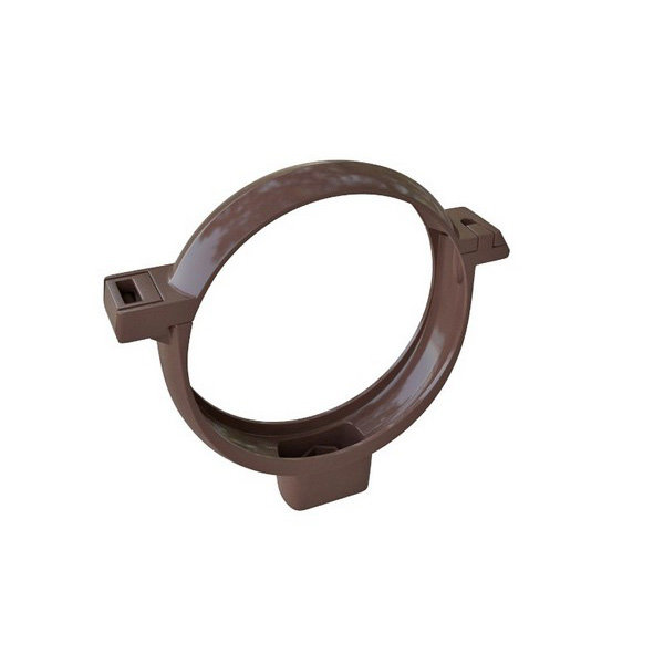 Водосток Альта-Профиль ПВХ – Хомут трубы (коричневый) купить в Шуе Водосток Альта-Профиль ПВХ – Хомут трубы (коричневый) купить в Шуе