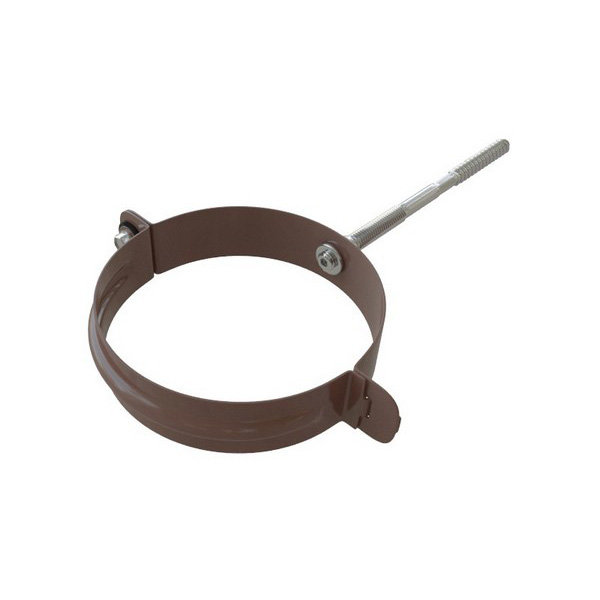 Водосток Альта-Профиль Метал – Хомут трубы металлический (коричневый) купить в Шуе Водосток Альта-Профиль Метал – Хомут трубы металлический (коричневый) купить в Шуе