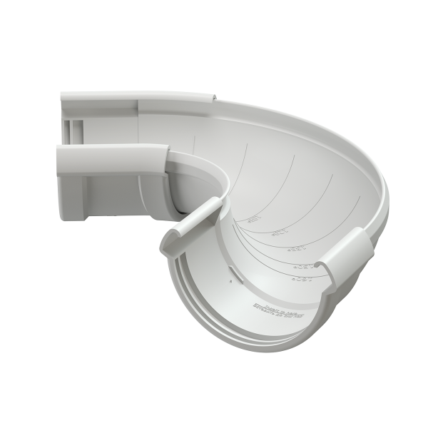 Угол желоба регулируемый Docke Lux ПВХ Пломбир купить в Шуе Угол желоба регулируемый Docke Lux ПВХ Пломбир купить в Шуе