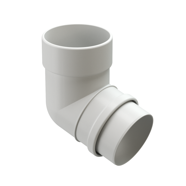 Колено 72˚ Docke Lux ПВХ Пломбир купить в Шуе