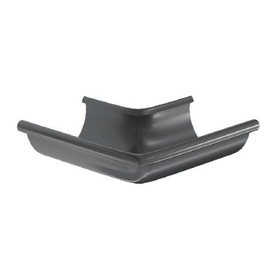 Водосток Aquasistem, система 150/100 -  Угол желоба, наружный 90° RAL 7024 Тёмно-серый