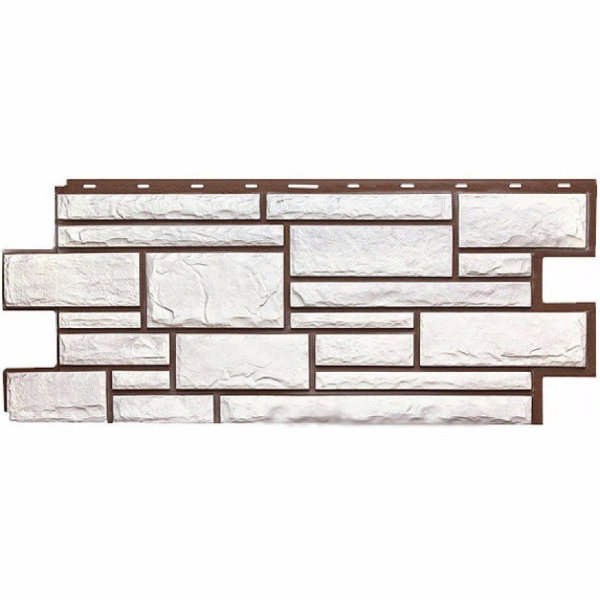 Фасадная панель Техоснастка, Камень Дикий, Белый купить в Шуе Фасадная панель Техоснастка, Камень Дикий, Белый купить в Шуе