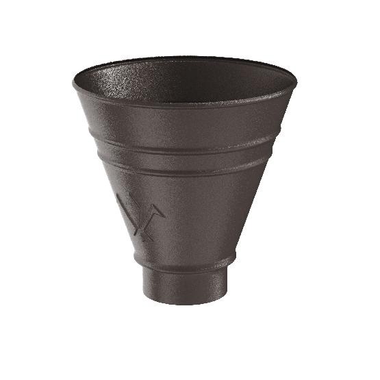 Водосток Aquasistem, Система 125x90 - Воронка водосборная круглая RR 32 Тёмно-коричневый matt купить в Шуе Водосток Aquasistem, Система 125x90 - Воронка водосборная круглая RR 32 Тёмно-коричневый matt купить в Шуе