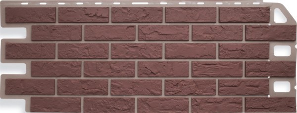 Фасадная панель Цокольный сайдинг Альта-профиль - коллекция "кирпич", кирпич красный купить в Шуе
