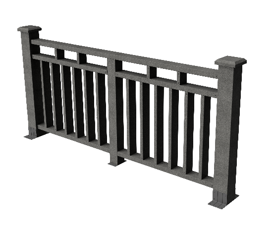 Ограждения декоративное ДПК GRINDERDECO Европа серый базальт купить в Шуе Ограждения декоративное ДПК GRINDERDECO Европа серый базальт купить в Шуе