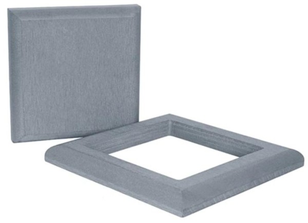 Комплект крышка и юбка ДПК для столба Polivan DENPASAR серый купить в Шуе