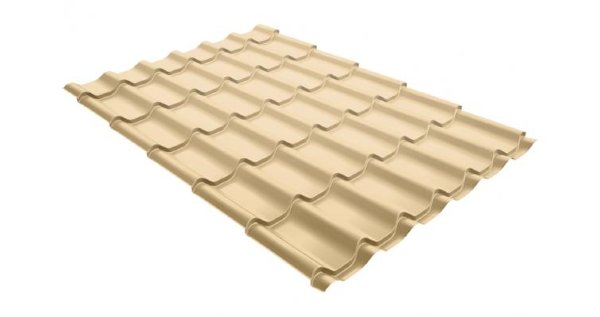 Металлочерепица модерн 0,45 PE RAL 1014 слоновая кость купить в Шуе Металлочерепица модерн 0,45 PE RAL 1014 слоновая кость купить в Шуе