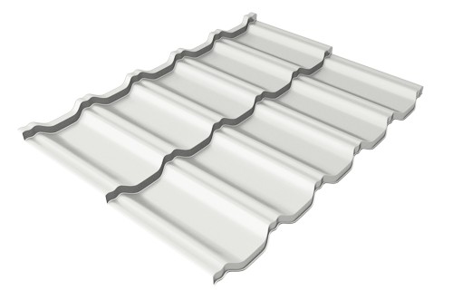 Металлочерепица модульная Квинта Uno Grand Line c 3D резом 0,5 Satin RAL 9003 сигнальный белый купить в Шуе