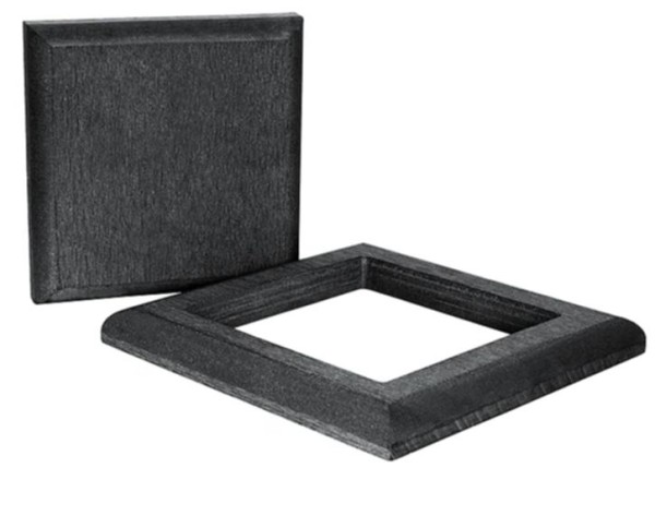 Комплект крышка и юбка ДПК для столба Polivan DENPASAR черный купить в Шуе