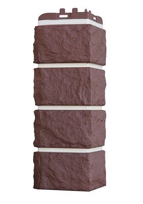 Угол наружный Grand Line Колотый Камень Каштан, Шов белый купить в Шуе Угол наружный Grand Line Колотый Камень Каштан, Шов белый купить в Шуе