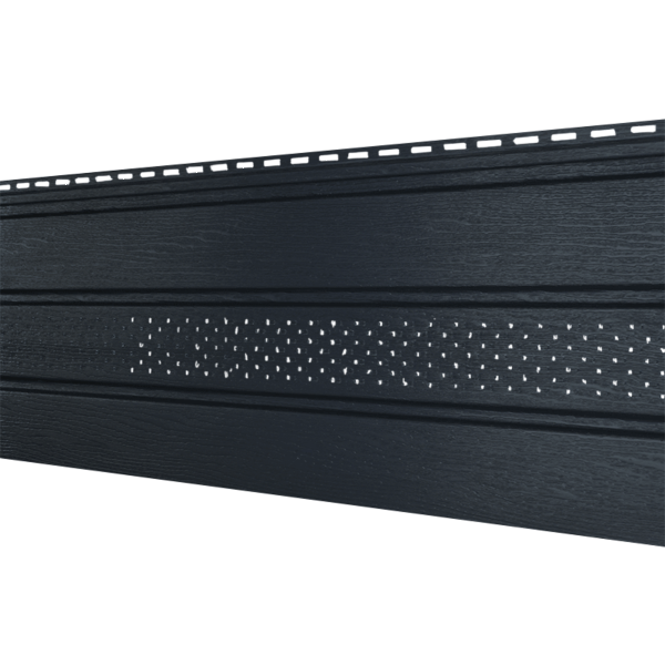 Софит Ю-Пласт Классический, перфорация по центру графит купить в Шуе