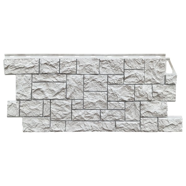 Фасадная панель FineBer, Камень Дикий, Мелованный белый купить в Шуе Фасадная панель FineBer, Камень Дикий, Мелованный белый купить в Шуе