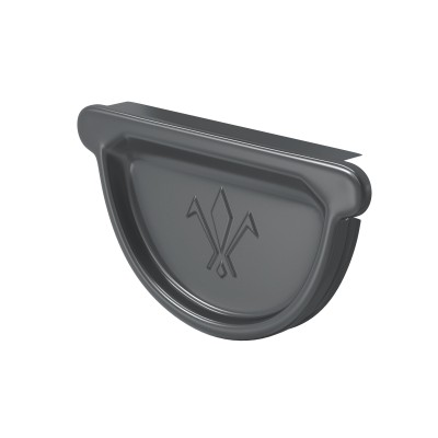 Водосток Aquasistem, система 150x100 - Заглушка универсальная с резиновым уплотнителем RR 23 Маренго