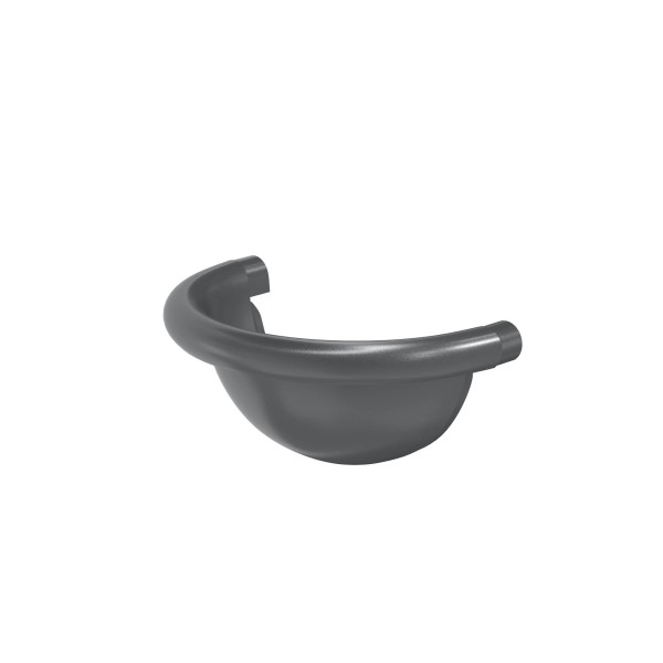 Водосток Aquasistem, система 150x100 - Заглушка желоба полукруглая RR 23 Маренго купить в Шуе