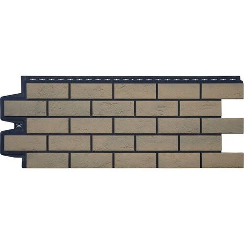 Фасадная панель Grand Line Состаренный кирпич Элит солома, ШОВ черный купить в Шуе Фасадная панель Grand Line Состаренный кирпич Элит солома, ШОВ черный купить в Шуе