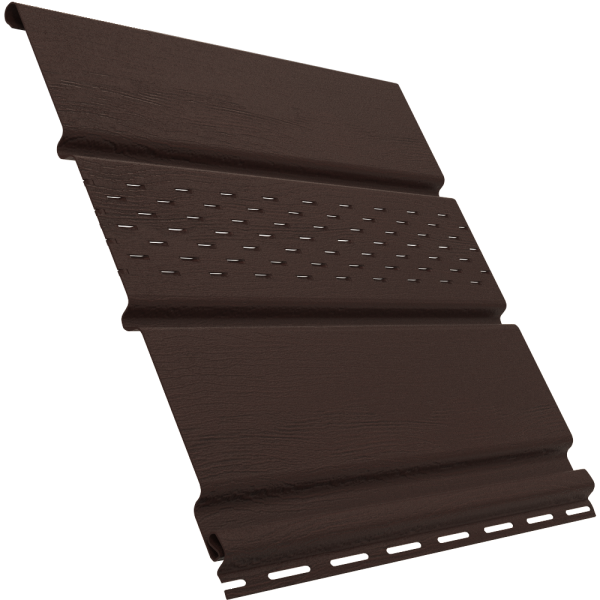 Софит Ю-Пласт перфорация по центру, коричневый купить в Шуе Софит Ю-Пласт перфорация по центру, коричневый купить в Шуе