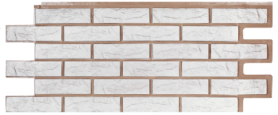 Фасадная панель Техоснастка, Лондон Брик, Белый купить в Шуе Фасадная панель Техоснастка, Лондон Брик, Белый купить в Шуе