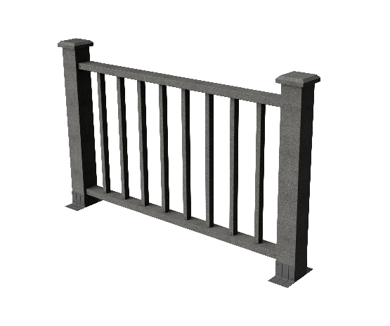 Ограждения декоративное ДПК GRINDERDECO Альма 1500 со скрытым крепежом серый базальт купить в Шуе Ограждения декоративное ДПК GRINDERDECO Альма 1500 со скрытым крепежом серый базальт купить в Шуе