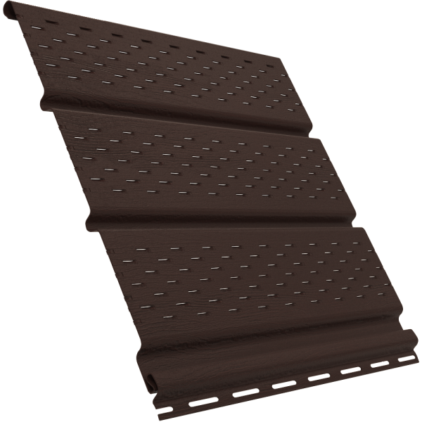 Софит Ю-Пласт с полной перфорацией, коричневый купить в Шуе