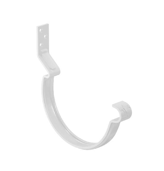 Водосток Aquasistem, система 125x90 - Крюк крепления желоба короткий RAL 9003 Белый купить в Шуе