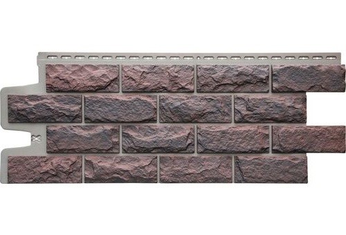 Фасадные панели Grand Line Колотый Камень Кофе, Шов тёмно-бежевый купить в Шуе