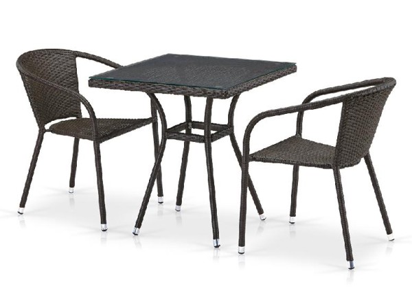 Комплект плетеной мебели AFINA из иск. ротанга T282BNT/Y137C-W53 Brown 2Pcs купить в Шуе Комплект плетеной мебели AFINA из иск. ротанга T282BNT/Y137C-W53 Brown 2Pcs купить в Шуе