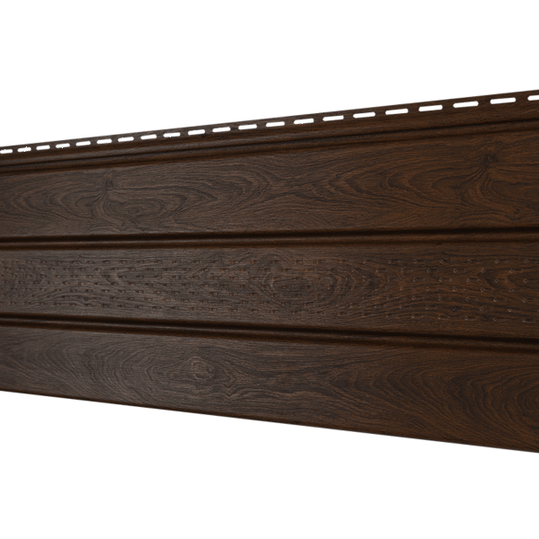 Софит Ю-Пласт перфорация по центру, Орех тёмный купить в Шуе Софит Ю-Пласт перфорация по центру, Орех тёмный купить в Шуе