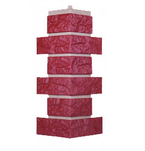 Угол T-Сайдинг-Кирпич Лондон Брик Бордовый купить в Шуе