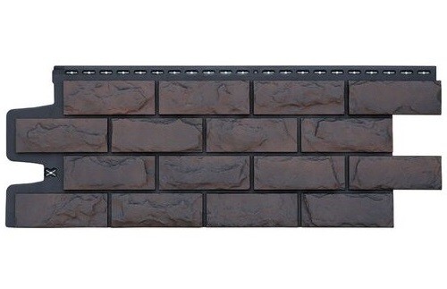 Фасадные панели Grand Line Колотый Камень Трюфель, Шов черный купить в Шуе