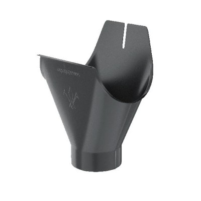 Водосток Aquasistem, система 125x90 - Воронка желоба RAL 7024 Тёмно-серый