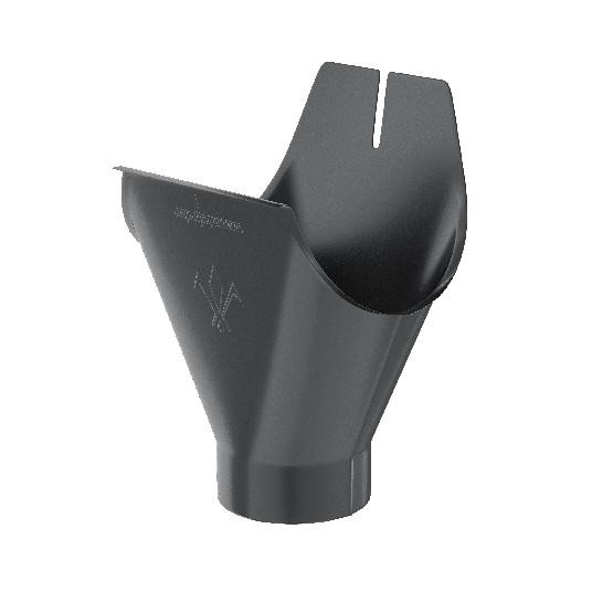 Водосток Aquasistem, система 125x90 - Воронка желоба RAL 7024 Тёмно-серый купить в Шуе Водосток Aquasistem, система 125x90 - Воронка желоба RAL 7024 Тёмно-серый купить в Шуе