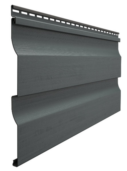 Виниловый сайдинг docke (дёке) - профиль D4,5D, графит купить в Шуе