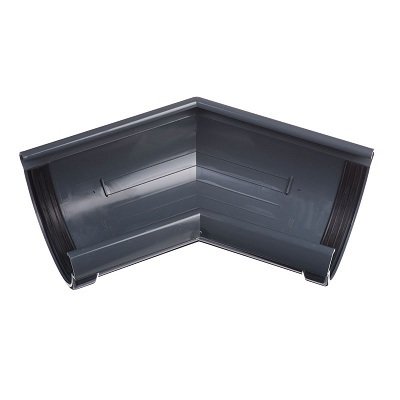 Угол желоба универсальный 135° Docke Lux ПВХ - Графит купить в Шуе Угол желоба универсальный 135° Docke Lux ПВХ - Графит купить в Шуе