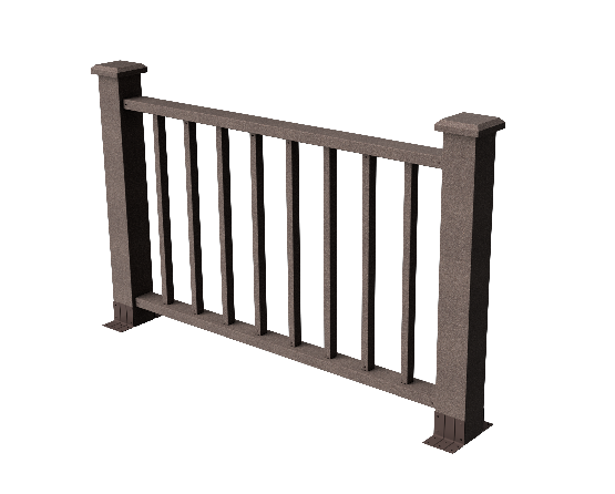 Ограждения декоративное ДПК GRINDERDECO Альма 1500 со скрытым крепежом венге купить в Шуе