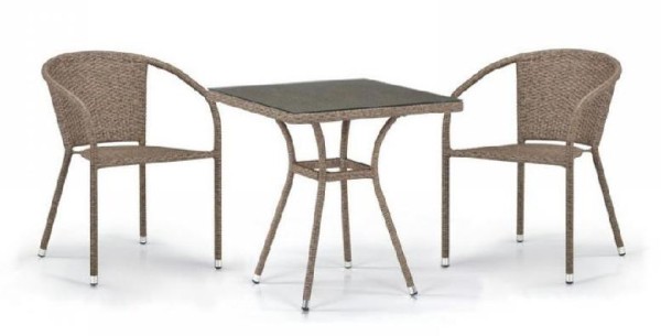 Комплект плетеной мебели AFINA из иск. ротанга T282BNT/Y137C-W56 Light Brown 2Pcs купить в Шуе Комплект плетеной мебели AFINA из иск. ротанга T282BNT/Y137C-W56 Light Brown 2Pcs купить в Шуе