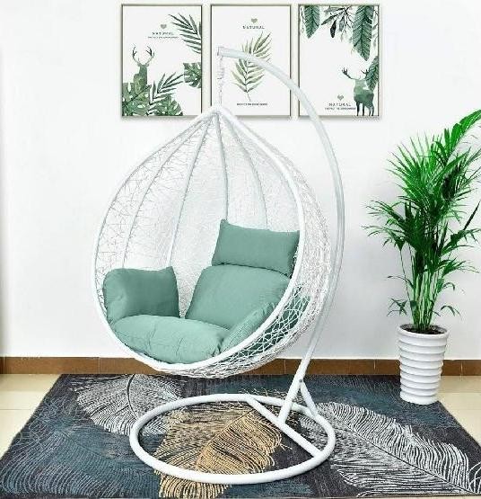 Кресло Подвесное из искусственного ротанга AFM-168A-XL White/Green купить в Шуе Кресло Подвесное из искусственного ротанга AFM-168A-XL White/Green купить в Шуе