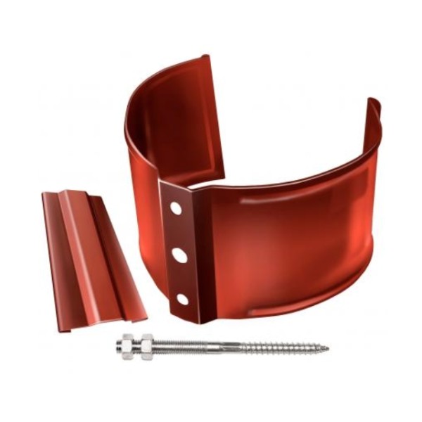 Водосток Grand Line 125x90 – Хомут трубы (на кирпич) RAL 8004 купить в Шуе