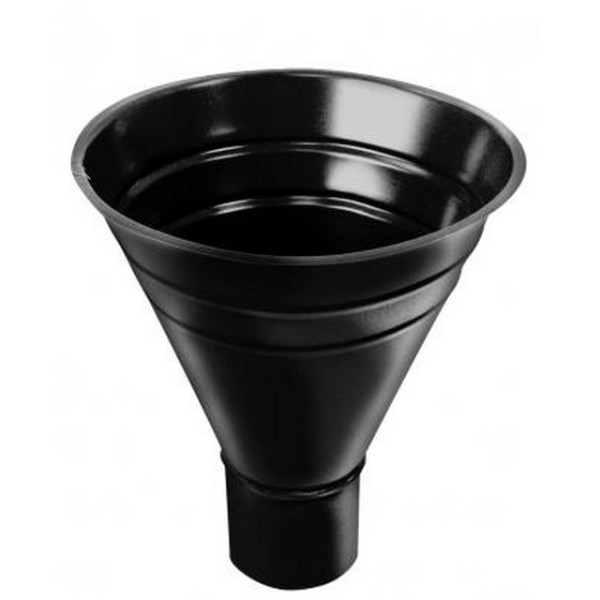 Водосток Grand Line 125x90 –  Воронка водосборная RAL 9005 купить в Шуе Водосток Grand Line 125x90 –  Воронка водосборная RAL 9005 купить в Шуе