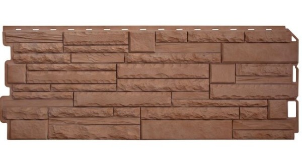 Фасадная панель Альта-Профиль Скалистый камень ЭКО Терракотовый купить в Шуе Фасадная панель Альта-Профиль Скалистый камень ЭКО Терракотовый купить в Шуе