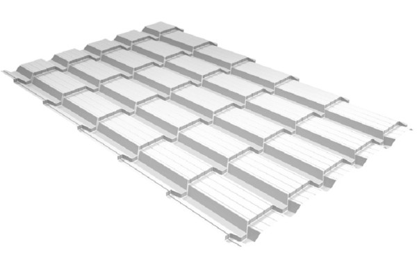 Металлочерепица GL квадро профи 0,5 Satin RAL 9003 сигнальный белый купить в Шуе Металлочерепица GL квадро профи 0,5 Satin RAL 9003 сигнальный белый купить в Шуе