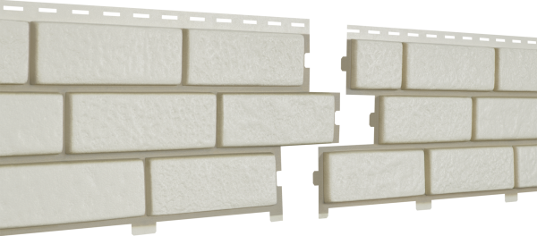 Фасадная панель Ю-Пласт Стоун Хаус Кирпич с декорированным швом Белый купить в Шуе